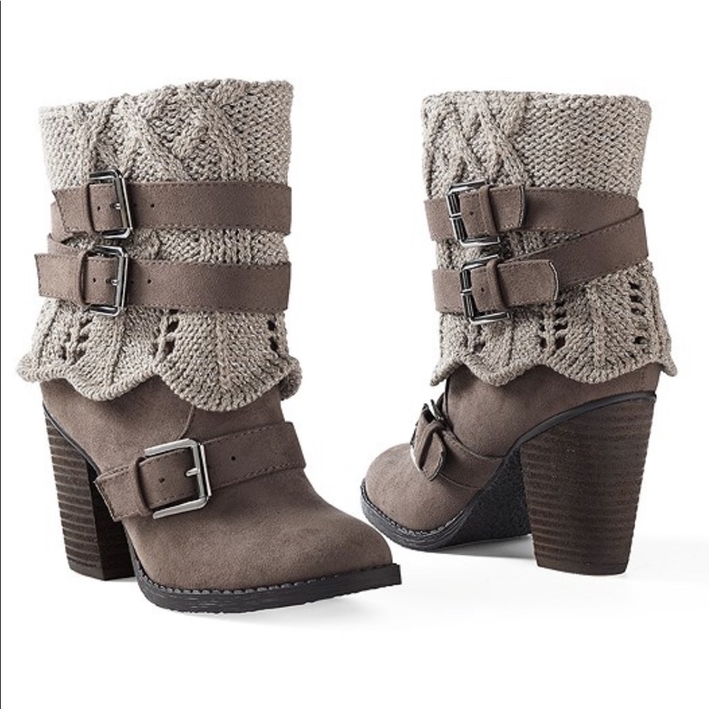 Not rated sweater buckle bootie 8